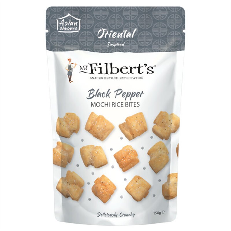 Mr. Filbert's Rijstcrackers - Black Pepper - zak 150 gr