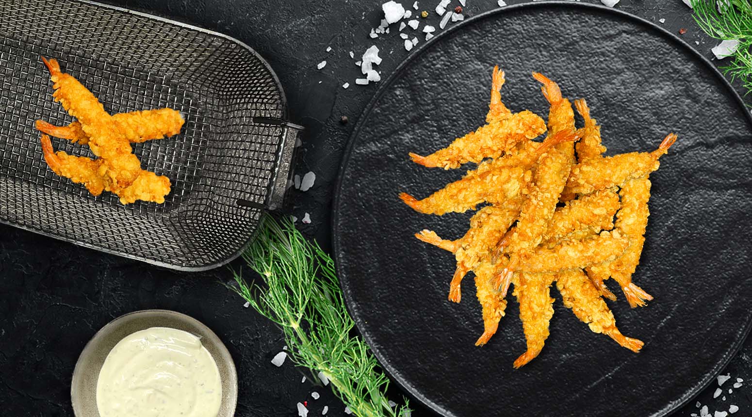 gebakken scampi