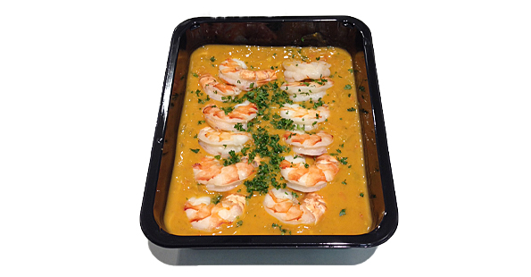 dagschotel scampi van de chef