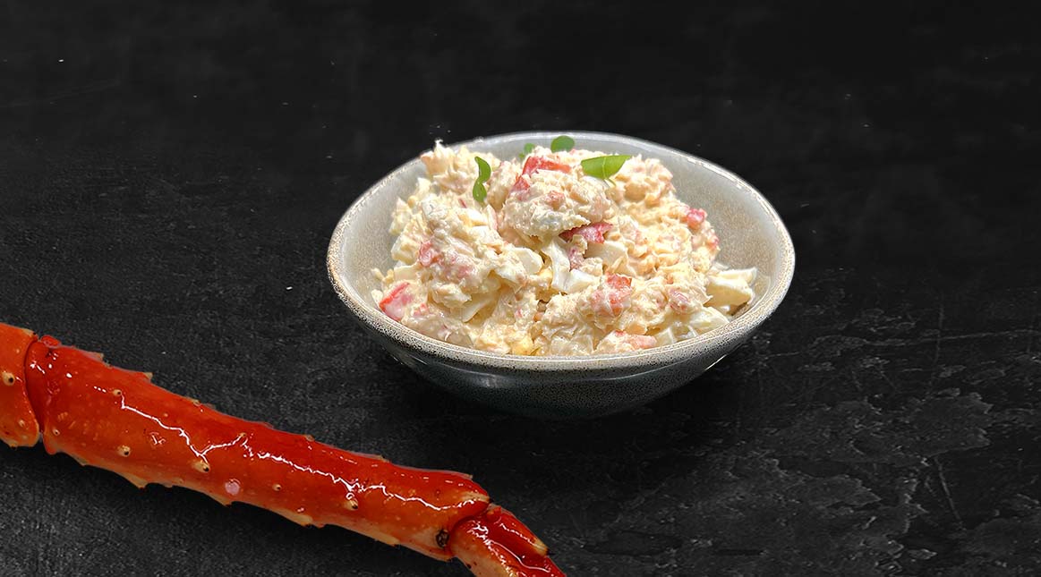 krabsalade met echte kingkrab